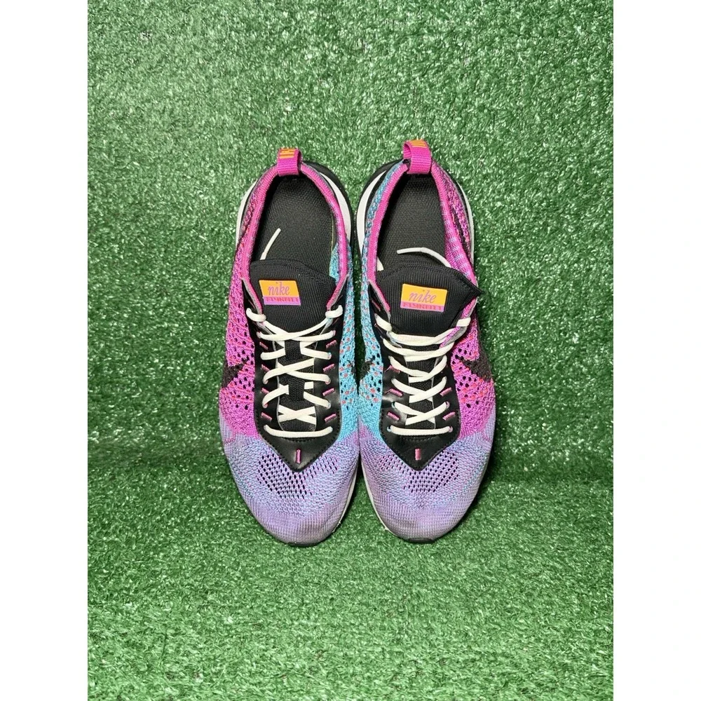Nike Air Max Flyknit Racer Women Size 7 Multicolor Running Shoes Comfort Sneaker